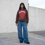 Sp5der Web Brown Hoodie