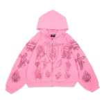 Werighteous “Tatted Believer” Zip Up (Pink) Hoodie
