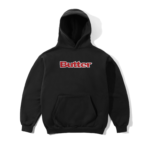 Butter Applique Black Pullover Hoodie