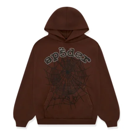 SP5DER OG WEB BROWN HOODIE
