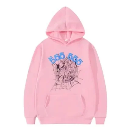 Sp5der 555555 Pink Hoodie