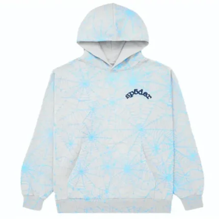 Sp5der AOP Web Heather Grey Hoodie