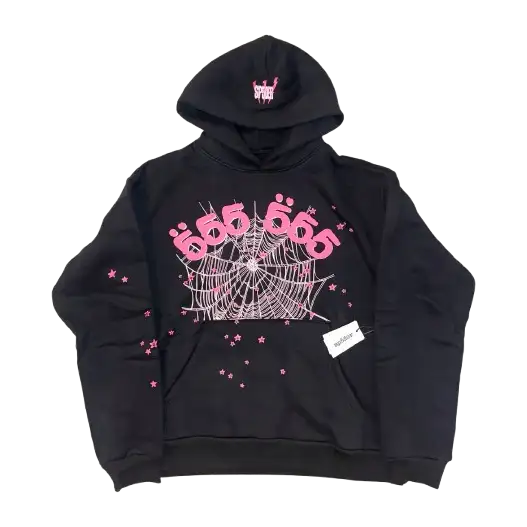 Sp5der-Angel-Number-666-Hoodie-BlackPink-1 Sp5der Angel Number 666 Black/Pink Hoodie