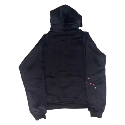 Sp5der Angel Number 666 Black/Pink Hoodie