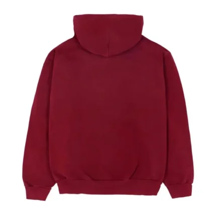 Sp5der Logo Maroon Hoodie