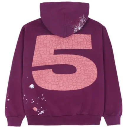 Sp5der Nocturnal Highway Dark Purple Hoodie