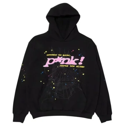 Sp5der P*NK/Black Hoodie