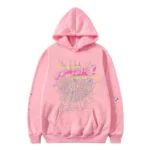 Sp5der Pink Hoodie man