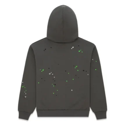 Sp5der Web Graphic Green Charcoal Hoodie