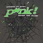Sp5der Web Graphic Green Charcoal Hoodie