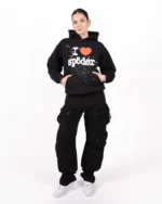 Sp5der I Heart SP5 Souvenir Black Hoodie