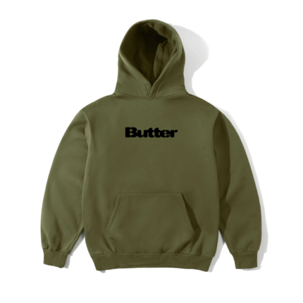 Butter Stencil Logo Pullover Hoodie, Army