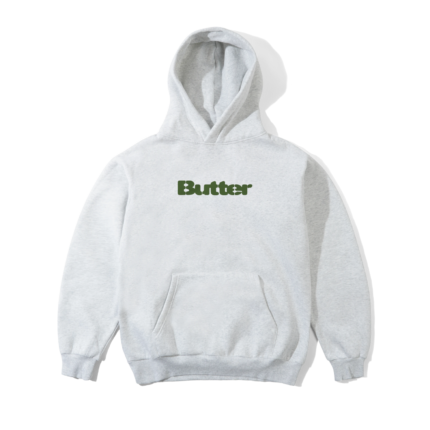 Butter Stencil Logo Pullover Hoodie, Ash