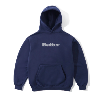 Butter Stencil Logo Pullover Hoodie, Navy