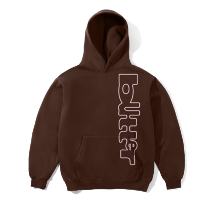 Butter Warped Pullover Hoodie, Dark Brown