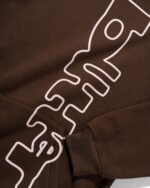 Butter Warped Pullover Hoodie, Dark Brown