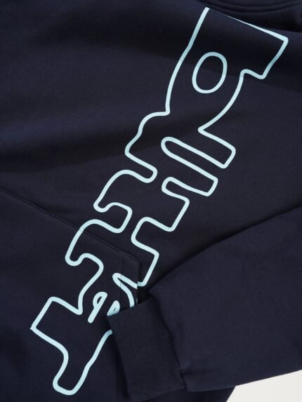 Butter Warped Pullover Hoodie, Navy