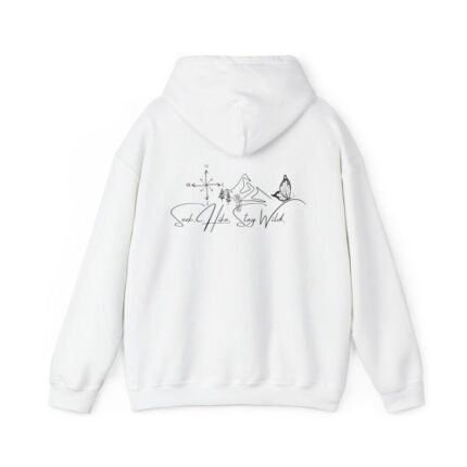 Wanderlust Hoodie - Make your route - Seek Hike Stay Wild Unisex Travel Pullover
