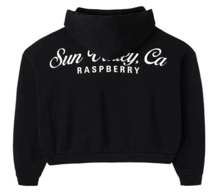 Raspberry Hills Black Zip Up Hoodie