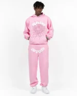 Sp5der OG Web Pink Hoodie